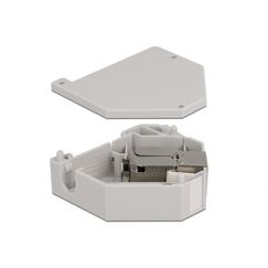 DeLOCK Hutschienenadapter mit Keystone Modul RJ45 Buchse Cat.6A LSA