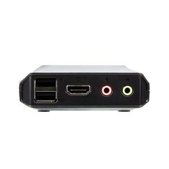 ATEN 2-Port USB 4K HDMI Kabel KVM Switch mit Remote-Port-Wähler