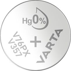 Varta Batterien V13GS/V357/SR44 Knopfzelle, 1 Stück, Silver Coin, 1,55V, kindersichere Verpackung, für elektronische Kleingeräte - Uhren, Autoschlüssel, Fernbedienungen, Waagen, Made in Germany