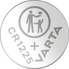 Varta Batterien Knopfzelle CR1225, 1 Stück, Lithium Coin, 3V, kindersichere Verpackung, für elektronische Kleingeräte - Autoschlüssel, Fernbedienungen, Waagen