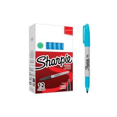 Sharpie Permanent Marker Rundspitze hellblau, 12er Schachtel