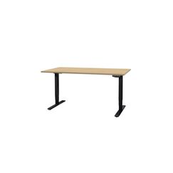 Contini Tisch höhenverstellbar Ahorn Tischplatte 1.6x 0.8 m, Gestell schwarz