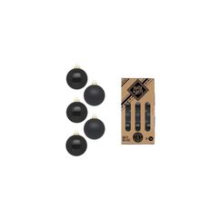 H&J Weihnachtskugeln, Ebony Black 36 Stück, Glas, D: 4 cm