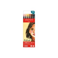 Caran d-Ache Caran d'Ache Filzstift Fibralo Brush Porträ Kartonschachtel mit 6 Farben