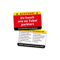 SwissMeme Parkkarten Tubel 10er Set, 8.5 x 5.5 cm