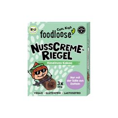 Foodloose Nusscreme-Riegel Haselnuss-Kakao 3 x 28 g
