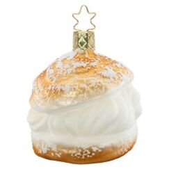 Inge‘s Christmas Decor 10072U020 Christbaumschmuck Spezifisches Weihnachtsornament Glas Braun, Weiß