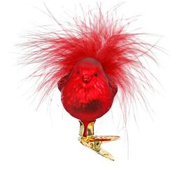 Inge‘s Christmas Decor Christmas Bird Kugel-Weihnachtsschmuck Gold, Rot 1 Stück(e)
