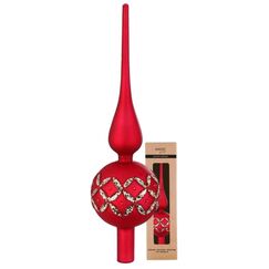 Inge‘s Christmas Decor 40701P301 Christbaumschmuck Spezifisches Weihnachtsornament Glas Rot, Weiß 1 Stück(e)