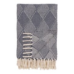 House Nordic Decke Bursa, 130x180 cm Überwurfdecke 1300 x 1800 cm Baumwolle, Polyester Beige, Weiß