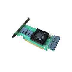 Highpoint R1180: 8 Port ext.HBA-Kontroller 8x U.2 NVME, PCI-Ex16v3, Lüfter, kein Boot