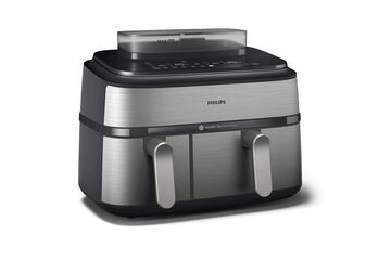 Philips 5000 series NA555/09 Fritteuse Doppel 9 l Eigenständig 2750 W Heißluftfritteuse Silber