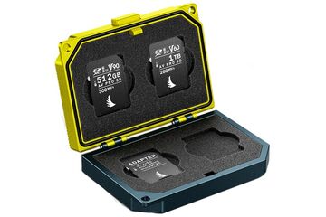 Angelbird Technologies Media Tank Speicherkarte-Gehäuse 4 Karten Aluminium Schwarz, Gelb