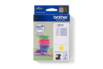 Brother LC221Y Druckerpatrone 1 Stück(e) Original Gelb