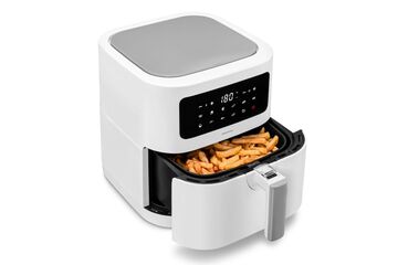 MEDION LIFE® E40 XL HEISSLUFTFRITTEUSE MD 1174 ölfreies Frittieren, 9 Automatikprogramme, 5,2 L Korbvolumen