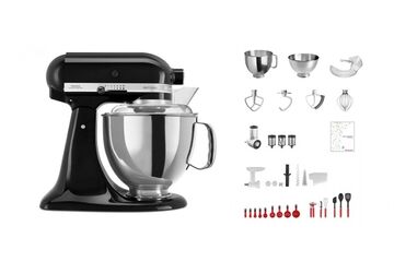 KitchenAid Artisan KSM200 Swiss Edition Küchenmaschine 325 W 4,8 l Schwarz, Farbe: Schwarz