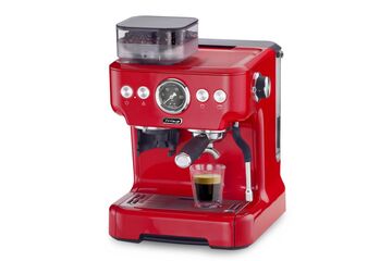 Trisa Barista Plus Espressomaschine 2,7 l, Farbe: Schwarz, Rot, Silber, Länge: 1,2 m