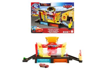 Disney Pixar Cars Autowaschanlagen-Spielset für Rennwagen und Lightning McQueen mit Farbwechseleffekt