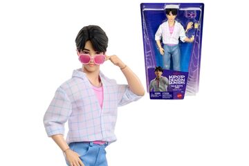 Mattel KPop Demon Hunters Saja Boys Jinu Modepuppe in „Soda Pop“-Bühnenoutfit mit themenbezogenem Zubehör aus dem Film