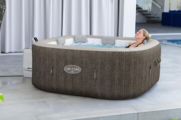 Bestway Lay-Z-Spa 6001R Whirlpool/Jacuzzi 795 l 6 Person(en) Quadratisch Beige, Braun, Weiß