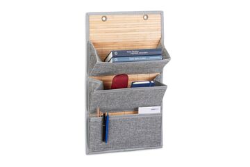Relaxdays 10021797 Bambus, Polyester Grau