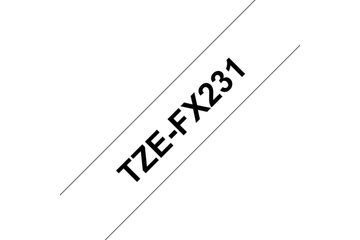 Brother TZE-FX231 Etiketten erstellendes Band Schwarz auf weiss TZ