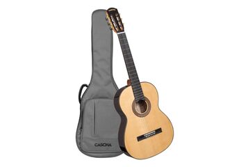 CASCHA CGC310 Gitarre Akustikgitarre Klassisch 6 Saiten Braun, Natürlich/Natur