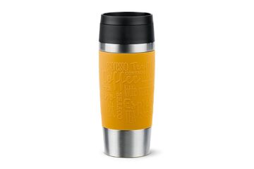 EMSA Travel Mug Classic 36 ml Edelstahl, Gelb, Farbe: Edelstahl, Gelb