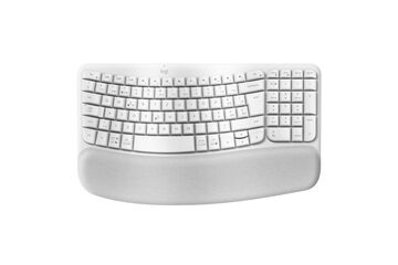 Logitech Wave Keys Tastatur Büro RF Wireless + Bluetooth QWERTZ Schweiz Weiß, Farbe: Weiß