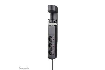 Neomounts DS22-840BL6 Tischsteckdose mit Klemme und USB-C- und USB-A-Anschlüssen - Schnellladung