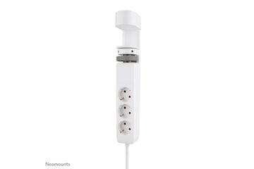 Neomounts DS22-840WH6 Tischsteckdose mit Klemme und USB-C- und USB-A-Anschlüssen - Schnellladung