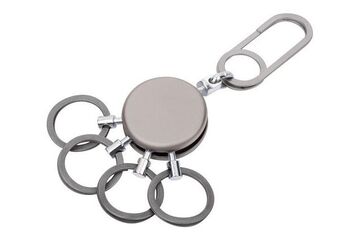 TROIKA PATENT EASY Schlüsselring Grau, Farbe: Grau