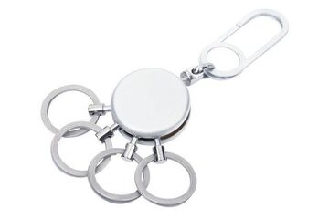 TROIKA PATENT EASY Schlüsselring Silber, Farbe: Silber