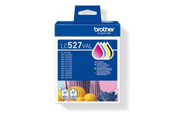 Brother LC527VAL Druckerpatrone 4 Stück(e) Original Schwarz, Cyan, Magenta, Gelb