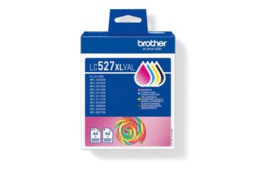 Brother LC527XLVAL Druckerpatrone 4 Stück(e) Original Hohe (XL-) Ausbeute Schwarz, Cyan, Magenta, Gelb