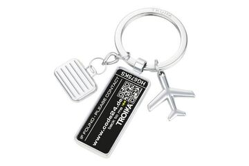 TROIKA CODE24 Schlüsselring Schwarz, Silber