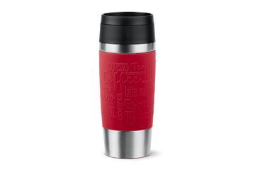 EMSA Travel Mug Classic ISOLIERBECHER 0,36L DUNKELROT N20204, Farbe: Schwarz, Rot, Edelstahl