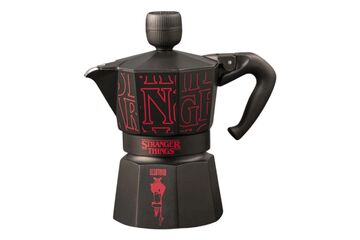 Bialetti Stranger Things Mokka-Kanne Schwarz, Rot