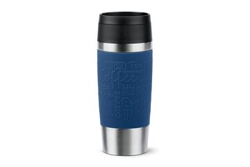 EMSA Travel Mug Classic Isolierbecher 0,36L Dunkelblau N20203, Farbe: Schwarz, Blau, Edelstahl