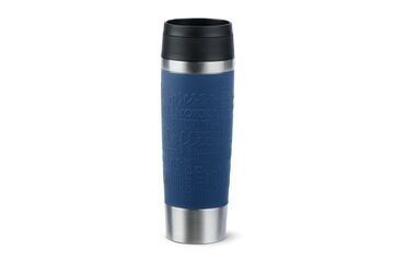 EMSA Travel Mug Classic ISOLIERBECHER 0,5L DUNKELBLAU N20221, Farbe: Schwarz, Blau, Edelstahl