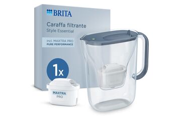 Brita Style Essential Pitcher-Wasserfilter 2,4 l Steinfarbe, Transparent, Farbe: Steinfarbe, Transparent
