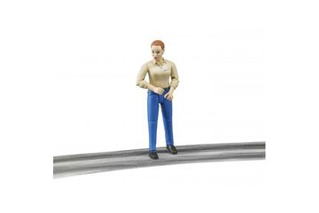 BRUDER Woman with light skin tone and blue trousers
