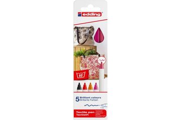 Edding 4600 Filzstift Schwarz, Purpur, Orange, Pink, Rot 5 Stück(e)
