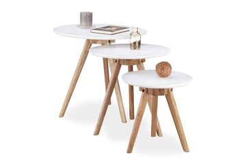 Relaxdays 10020644 Beistelltisch Rundform 3 Bein(e)