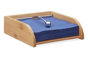 Relaxdays 4052025241995 Serviettenhalter Bambus