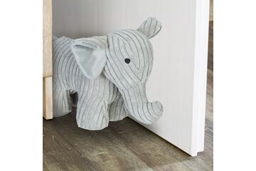 Relaxdays Elephant Türstopper Grau Polyester, Sand