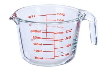 Relaxdays 4052025422653 Messbecher 1 l Borosilikatglas