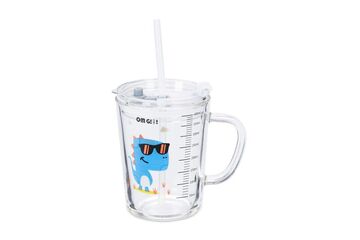 Relaxdays 4052025449575 Tasse Blau, Transparent Universal
