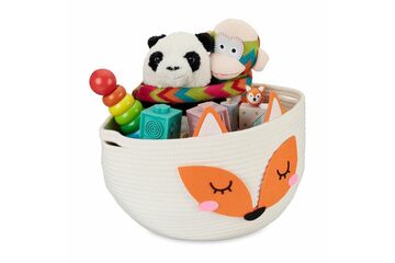 Relaxdays Kinder Aufbewahrungskorb Fuchs
