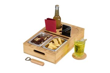 Relaxdays 4052025874179 Serviertablett Display tray Rechteck Holz